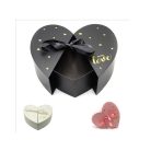 Szív alakú doboz - fekete - 33x31x11cm