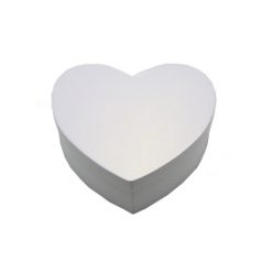 Papírdoboz szív fehér - 11,5x10x5,3 cm 