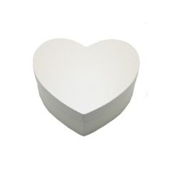 Papírdoboz szív krém - 11,3x10x5,3 cm 