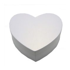 Papírdoboz szív fehér - 18,5x17x8 cm