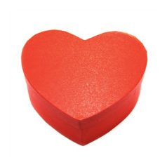 Papírdoboz szív piros - 18.5x16x7,7 cm