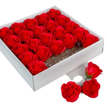 Szappan rózsafej piros 7x 6cm - 25 db-os 