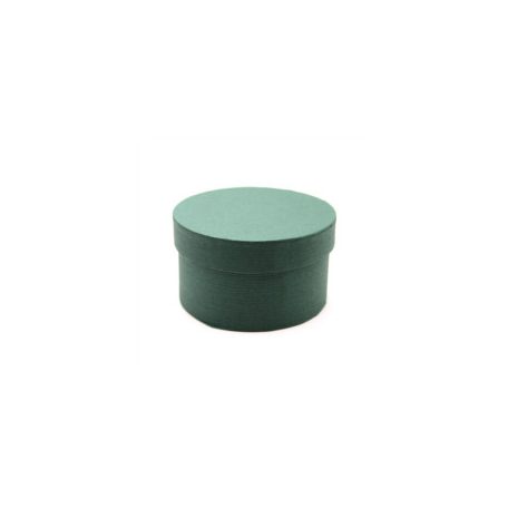 Papírdoboz kerek zöld - 14x14x8,5 cm