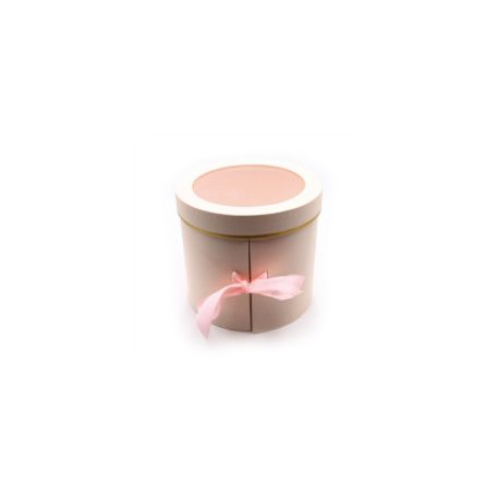 Papírdoboz henger rózsaszín - 22x20 cm