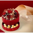 Virágdoboz búrás - Rózsaszín - 20x17,5 cm