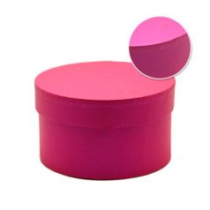 Papírdoboz kerek - Pink - 14x14x8 cm 