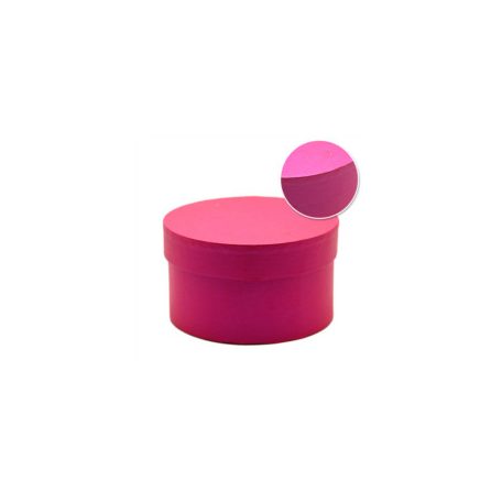 Papírdoboz kerek - Pink - 14x14x8 cm 