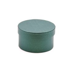 Papírdoboz kerek - Zöld - 14x14x8 cm 