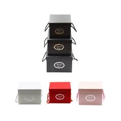 Papírdoboz - Fehér - 19 cm, 17 cm,15 cm - 3 db-os szett 