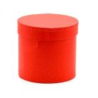 Papirdoboz kerek kicsi  - Piros - 12x11,7 cm  