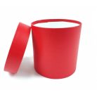 Papirdoboz kerek kicsi  - Piros - 12x11,7 cm  