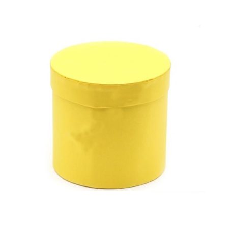 Papírdoboz henger sárga - 12,7x11,7cm
