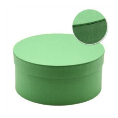 Papírdoboz kerek zöld - 22x22x10 cm 