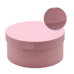 Papírdoboz kerek rózsaszín - 22x22x10 cm 