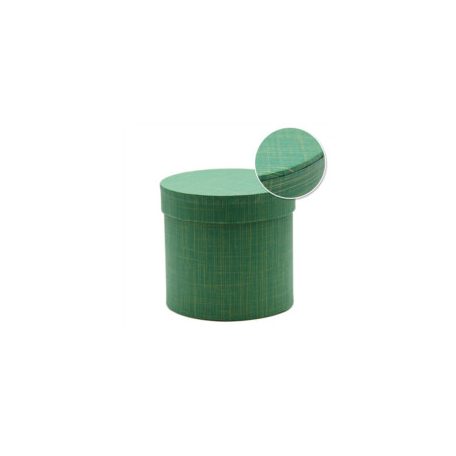 Papírdoboz kerek zöld - 12,7x11,7 cm 