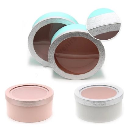 Papirdoboz kerek - 3 színben - 22x11cm, 24x12 cm - 2 db-os szett