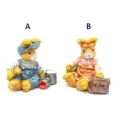 Nyuszi figurák ülő - 2 féle -  11,5 cm