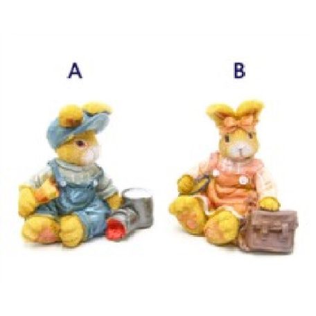 Nyuszi figurák ülő - 2 féle -  11,5 cm