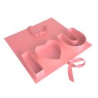 Papirdoboz - Rózsaszín - I love you - 45,5x19,5x6,5 cm