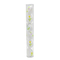 Tojás szett hengerben - Virágos - 6 cm - 6 db/csomag
