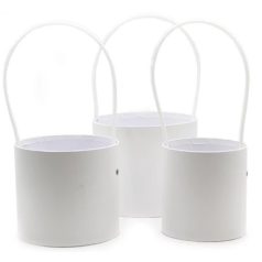   Papirdoboz - Fehér - 12x12 cm,14x13 cm, 15,5x13,5 cm - 3 db-os szett