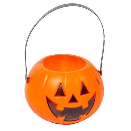 Halloween Cukorka gyűjtő tök - Narancs - 15 cm