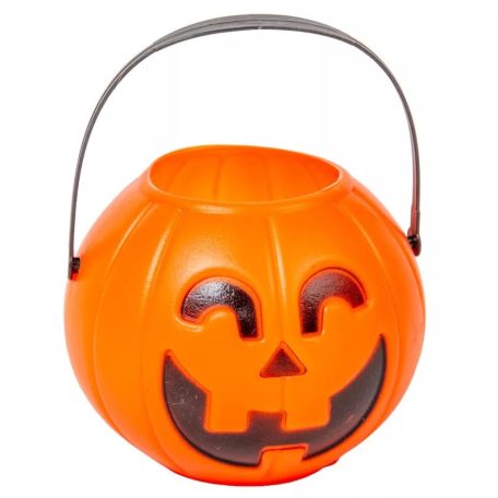 Halloween cukorka gyűjtő tök - Narancs - 11cm