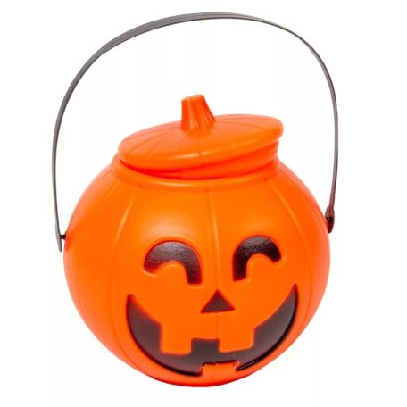 Halloween cukorka gyűjtő tök - Narancs - 16 cm