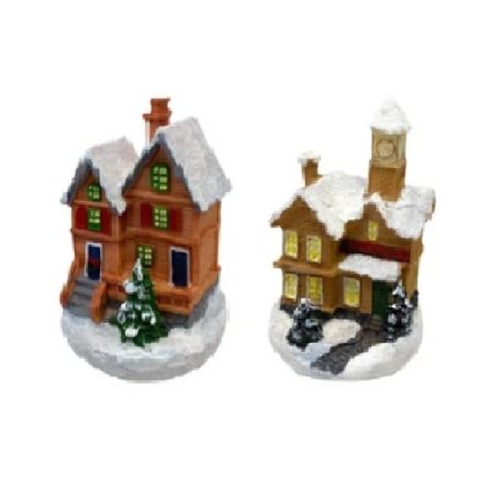 Karácsonyi házikó - 2 féle - 6x8,5 cm, 6x10 cm