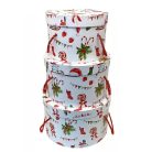 Karácsonyi papirdoboz - 19x13cm; 22x14,5cm; 25,5x15 cm - 3 db-os szett