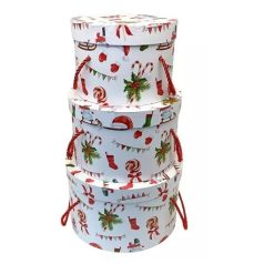   Karácsonyi papirdoboz - 19x13cm; 22x14,5cm; 25,5x15 cm - 3 db-os szett