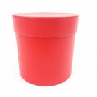 Papirdoboz kerek - Piros - 12,5x12,5 cm 