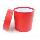 Papirdoboz kerek - Piros - 12,5x12,5 cm 