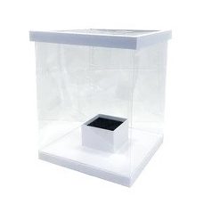 Virágdoboz - Fehér - 40x40x50 cm