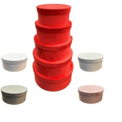    Papirdoboz bársony - 5 féle - 19 cm, 22 cm, 25 cm, 28 cm, 31 cm - 5 db/csomag 