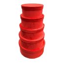  Papirdoboz bársony - 5 féle - 19 cm, 22 cm, 25 cm, 28 cm, 31 cm - 5 db/csomag 