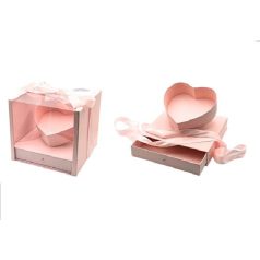 Virágdoboz fiókos - Rózsaszín - 27x27x24 cm