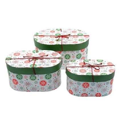 Karácsonyi papirdoboz - 28 cm, 24,5 cm, 21 cm - 3 db-os szett