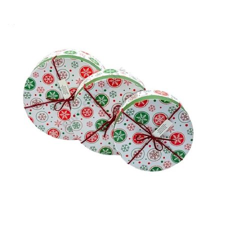 Karácsonyi papirdoboz - 20 cm, 18 cm, 16 cm - 3 db-os szett    