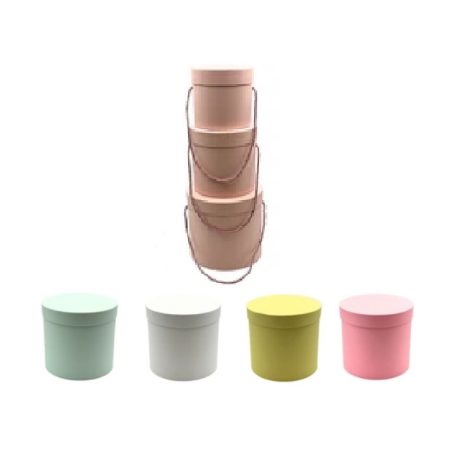 Papirdoboz kerek - 5 színben - 18 cm, 15 cm, 13 cm - 3 db-os szett