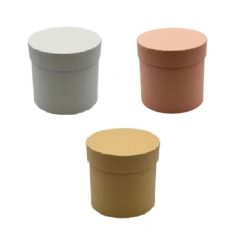 Virágdoboz kicsi kerek - 3 színben - 10,5x10 cm