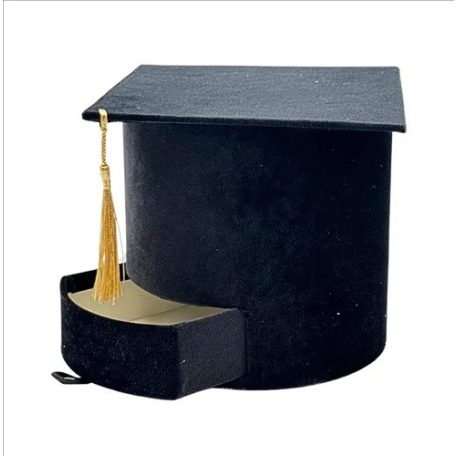 Papirdoboz ballagó - Fekete - 17,7x16,5x16 cm