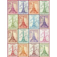 Stamperia rizspapír - Eiffel A4 - DFSA4054