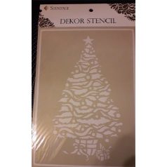 Stencil - Karácsonyfa - A5