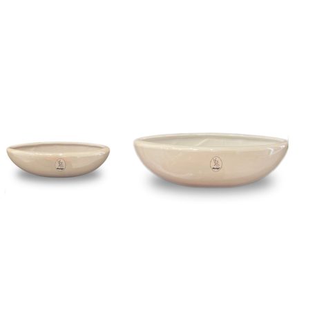Kerámia csónak kaspó - Rózsaszín - fényes - 26 cm, 36 cm   