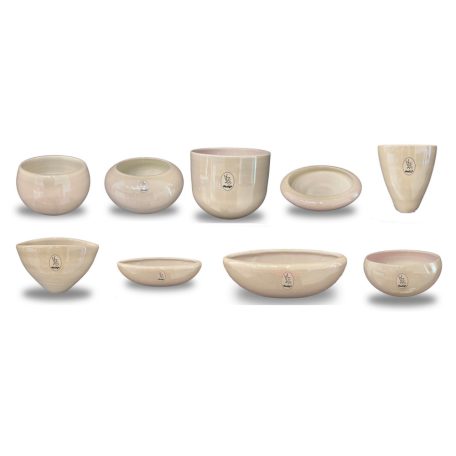 Kerámia csónak kaspó - Rózsaszín - fényes - 26 cm, 36 cm   