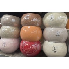   Kerámia gömb kaspó fényes - több színben - 10 cm, 20 cm