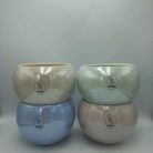 Kerámia gömb kaspó fényes - több színben - 10 cm, 20 cm