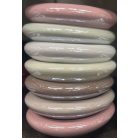 Kerámia lapos tál - több színben - 20 cm