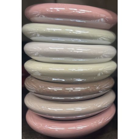 Kerámia lapos tál - több színben - 20 cm